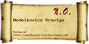 Nedelkovics Orsolya névjegykártya