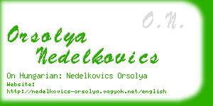 orsolya nedelkovics business card